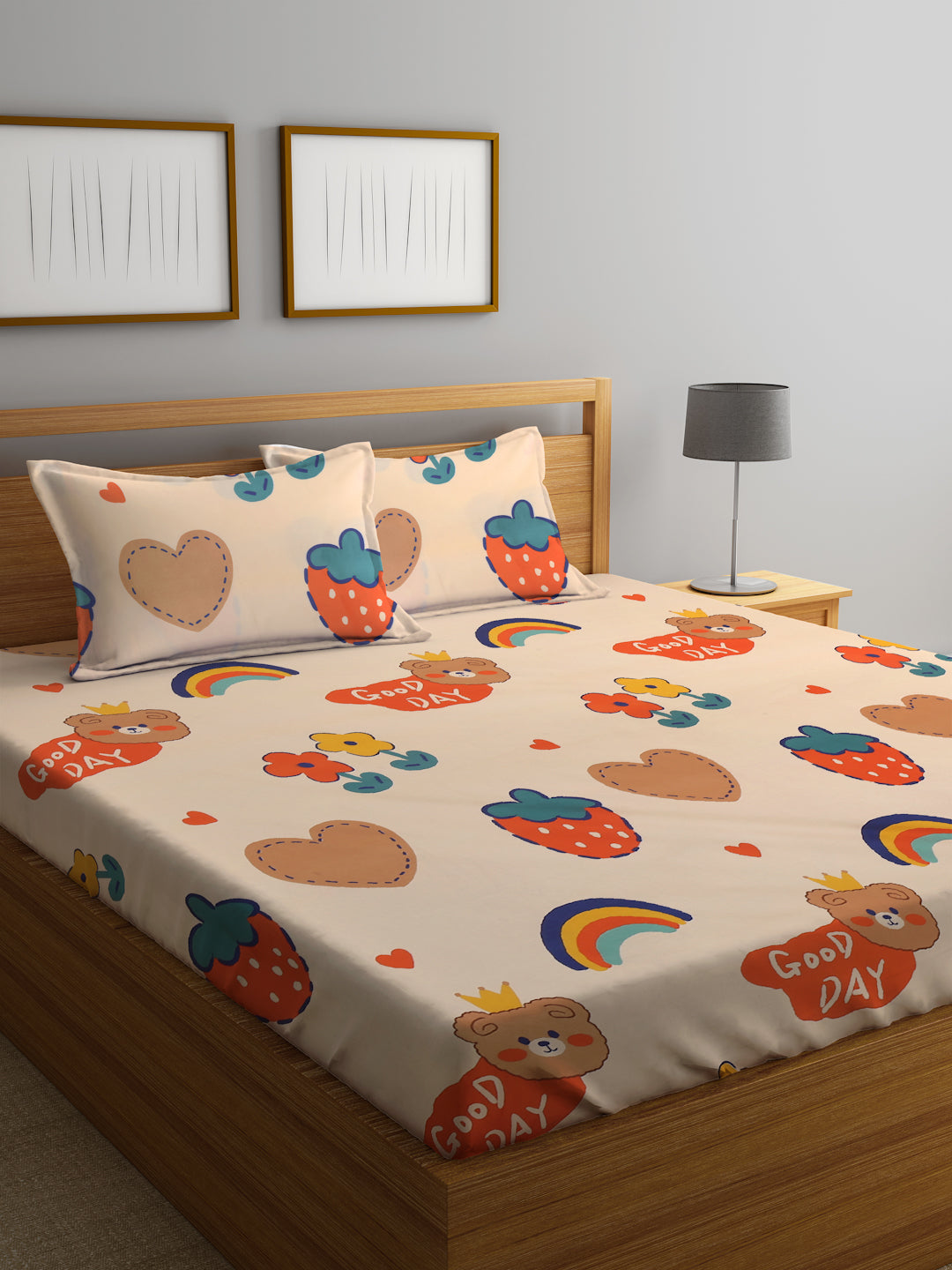 Cotton cartoon clearance bed sheets