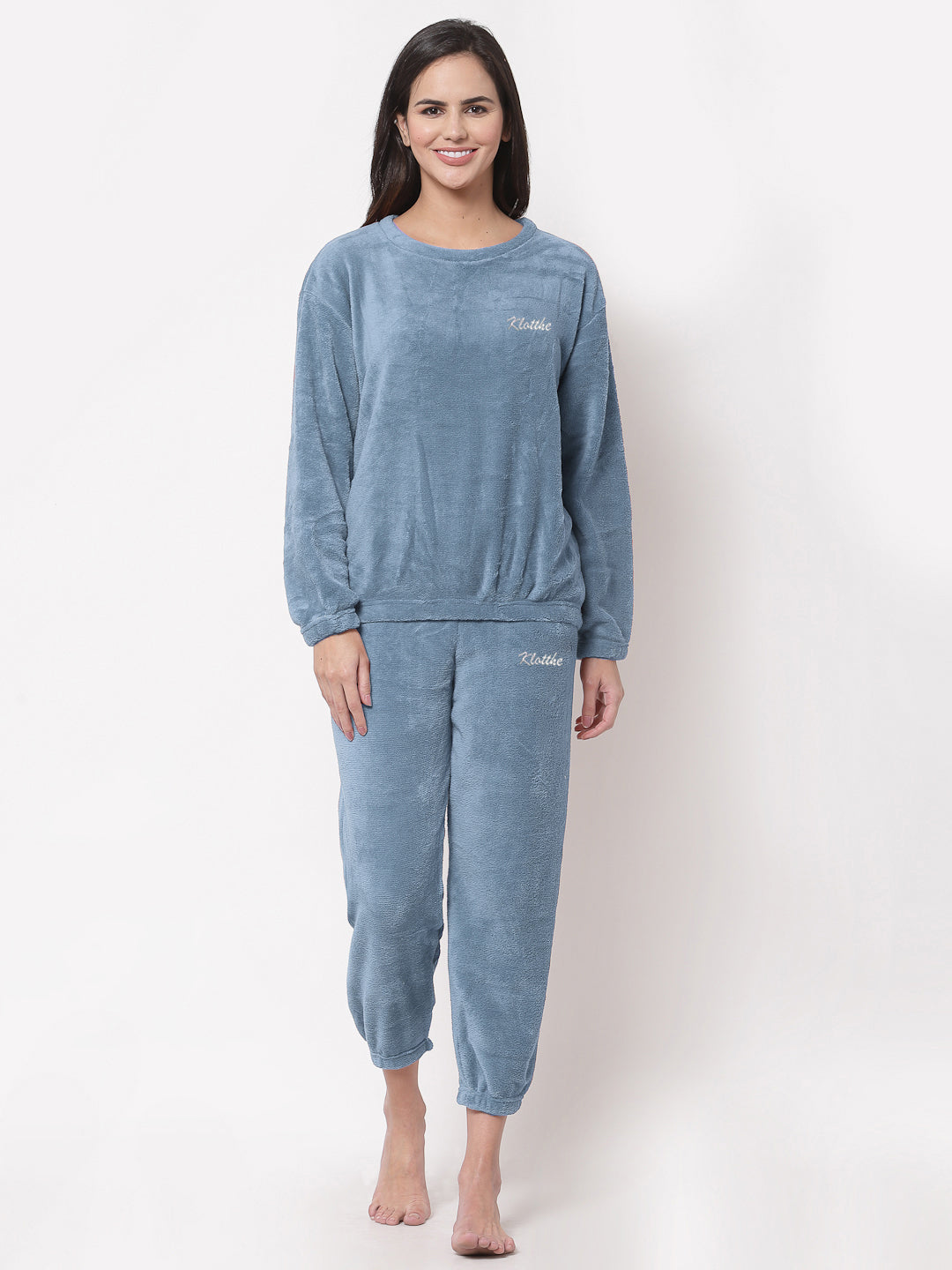 Fleece night suits for ladies sale