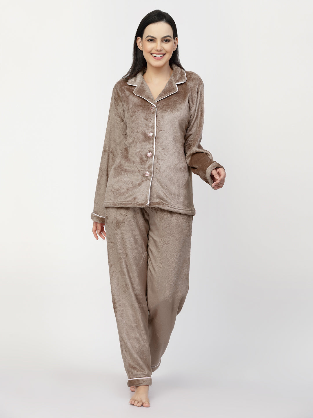 Woolen Fleece Night Suits for Women by KLOTTHE®