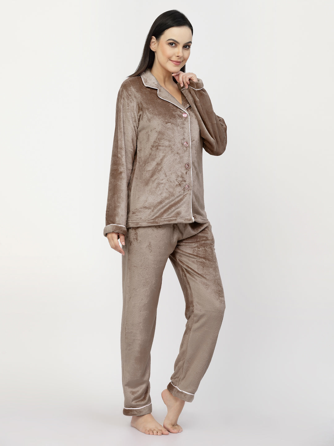 Woolen Fleece Night Suits for Women by KLOTTHE®