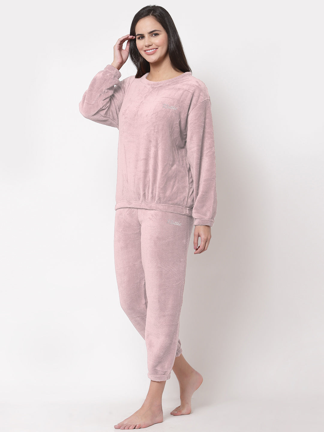 Woolen Fleece Winter Warm Night Suit for Women by KLOTTHE