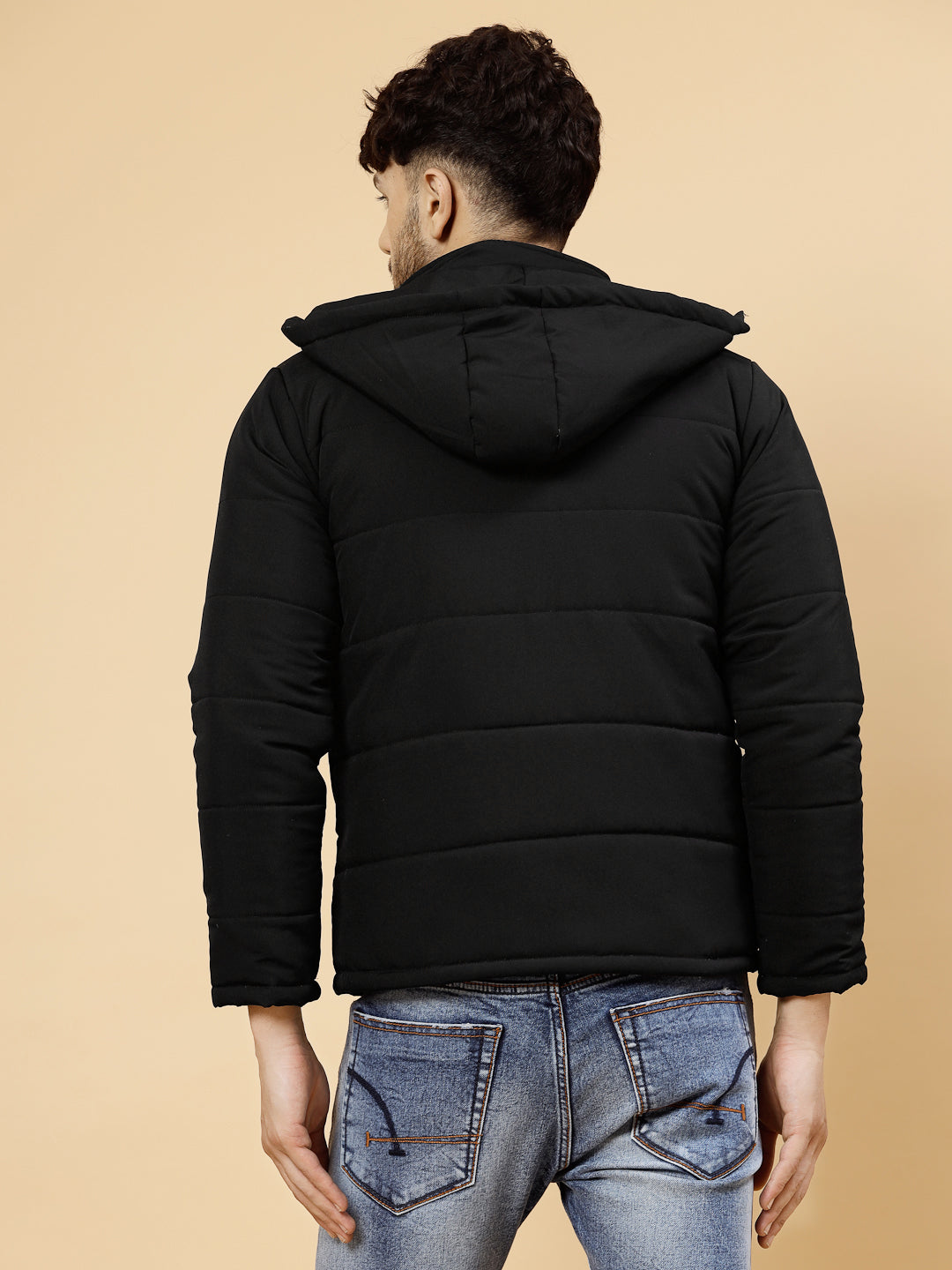 BLACK QUILTED WINTER JACKET FOR MEN BY KLOTTHE®