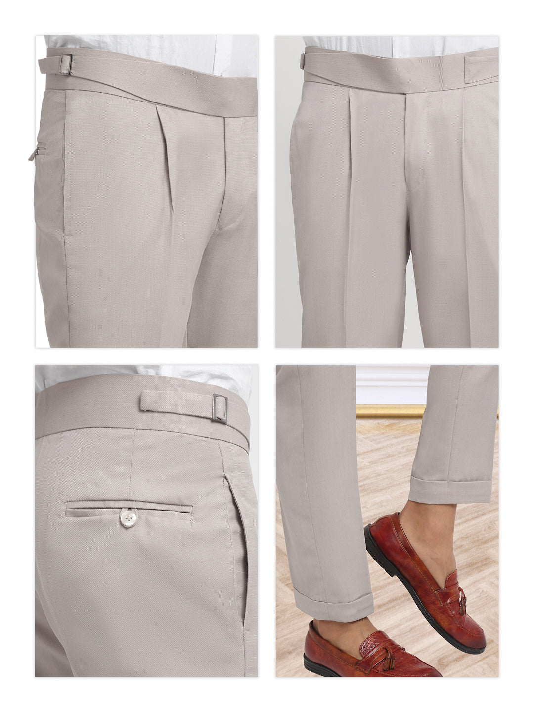 Italian Style Formal Gurkha Pant-Beige