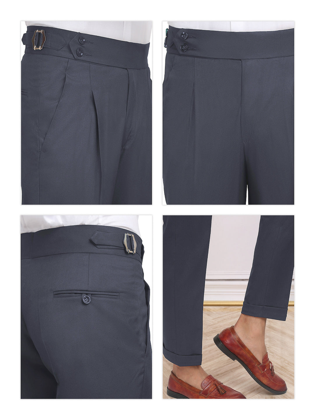 Klotthe Men's Slim Fit Formal Trouser-LightBlue