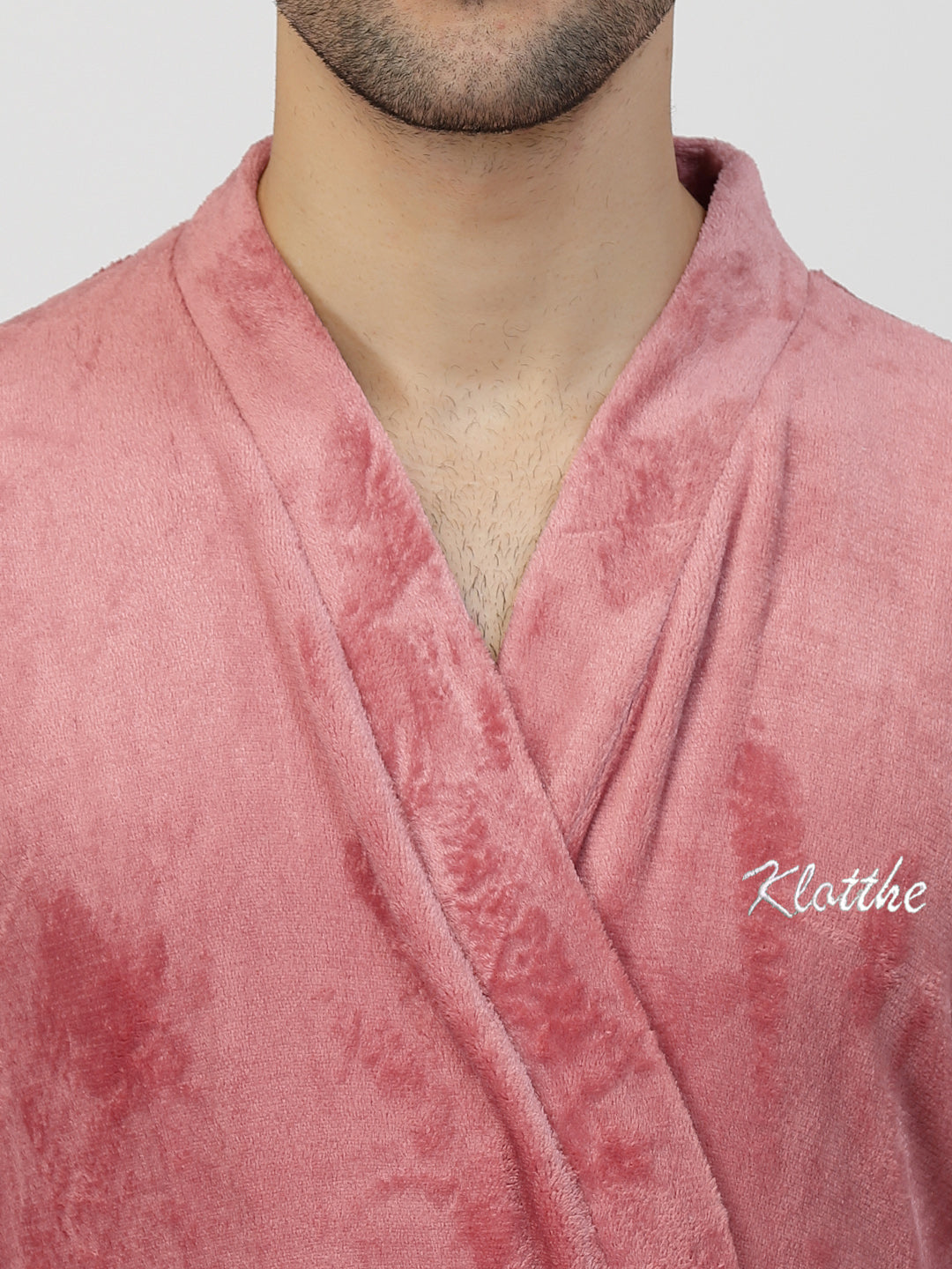 Klotthe Men Rust Solid Bath Robe With Belt