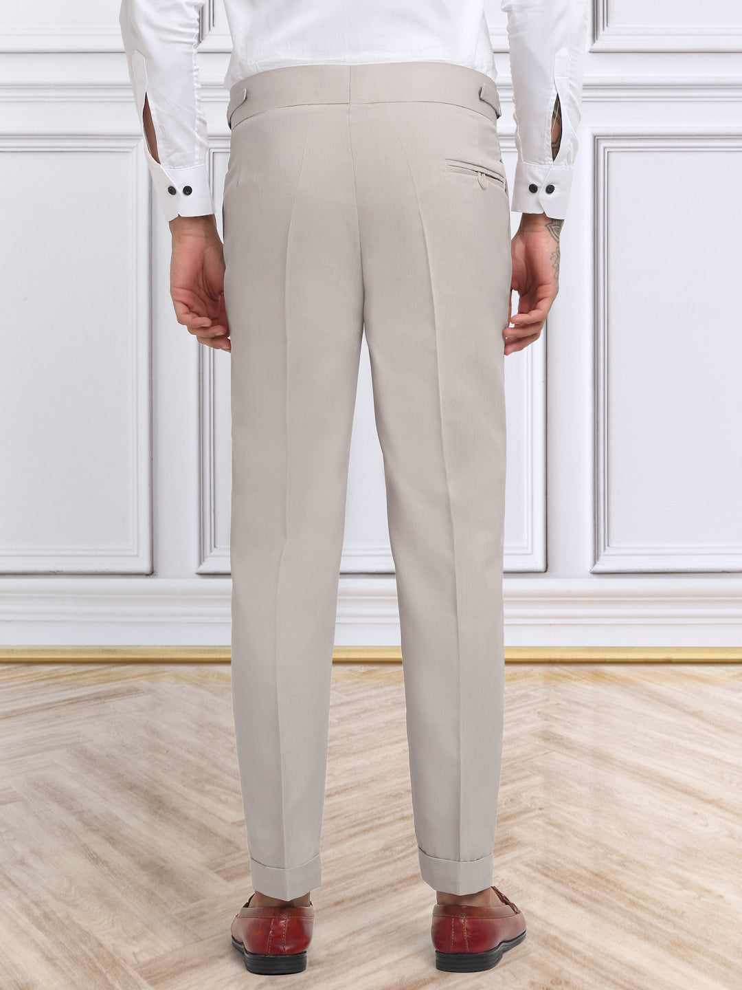 Italian Style Formal Gurkha Pant-Beige