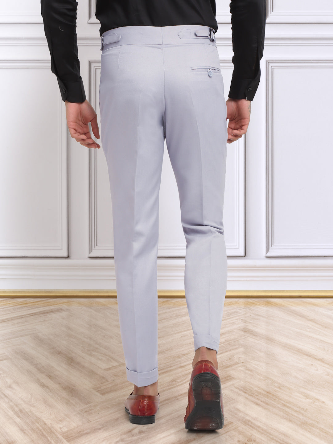 Italian Style Formal Gurkha Pant-Grey