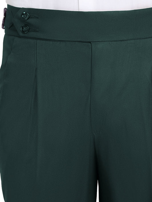 Klotthe Men's Slim Fit Formal Trouser-BottleGreen