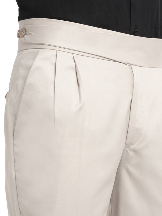 Italian Style Formal Gurkha Pant-Cream