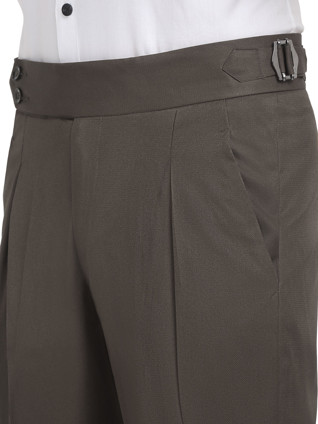 Klotthe Men's Slim Fit Formal Trouser-Brown