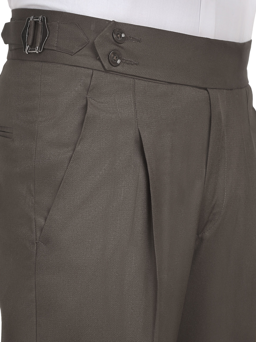 Klotthe Men's Slim Fit Formal Trouser-Brown