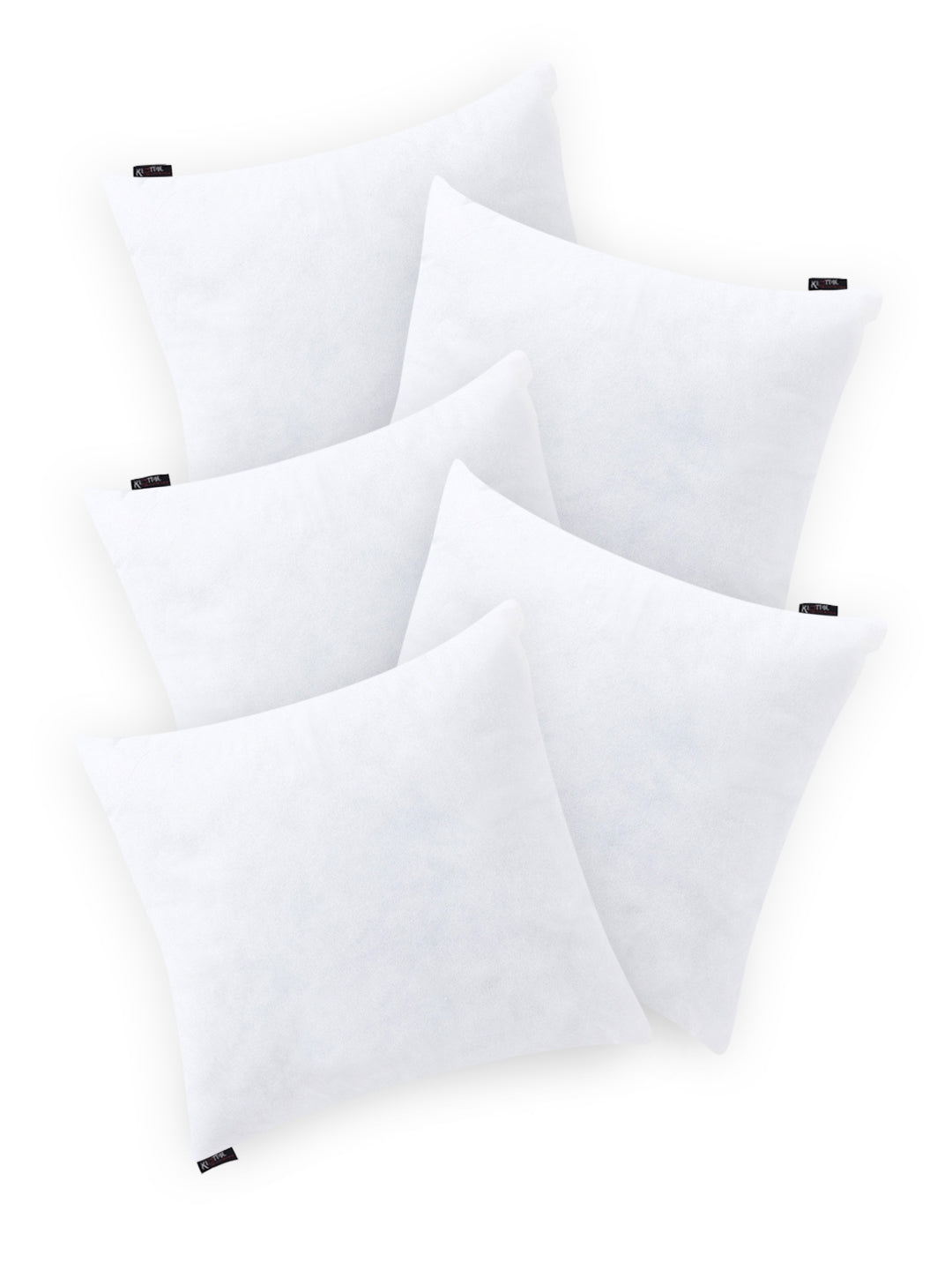 KLOTTHE Set of Five White Poly Cotton Microfibre Cushion Fillers (30X30cm)