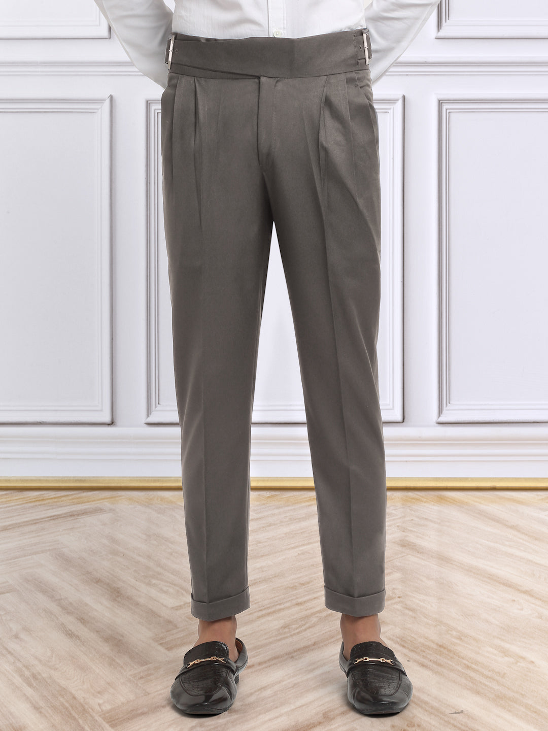 Italian Style Formal Gurkha Pant-Brown