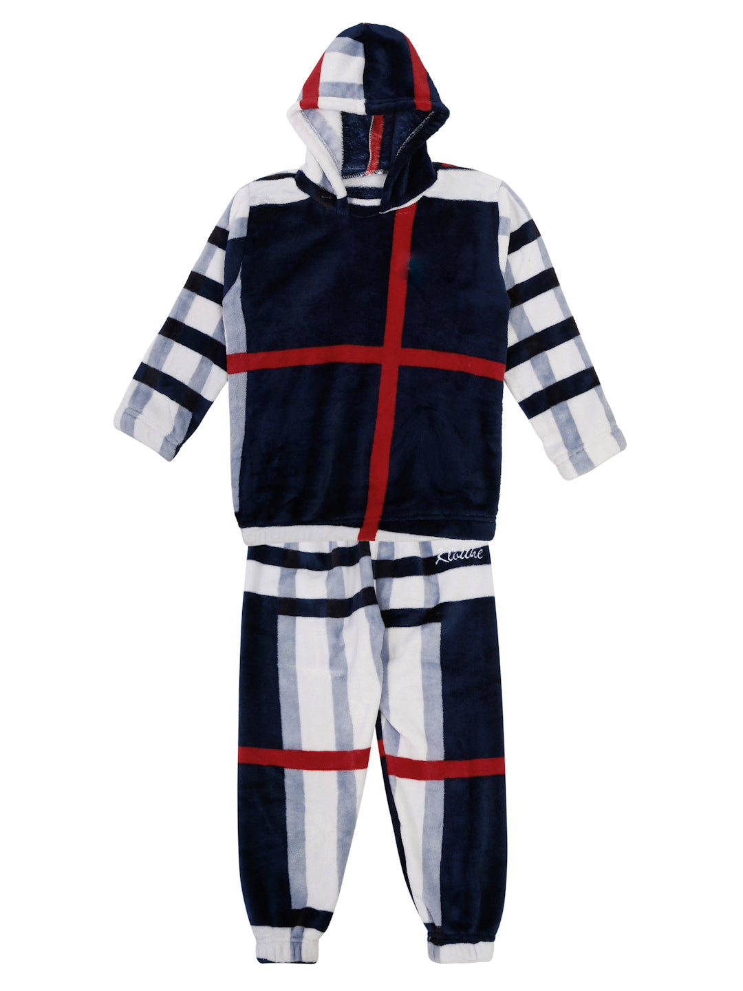 Klotthe Unisex Kids Multi Geometric Wool Blend Night Suit