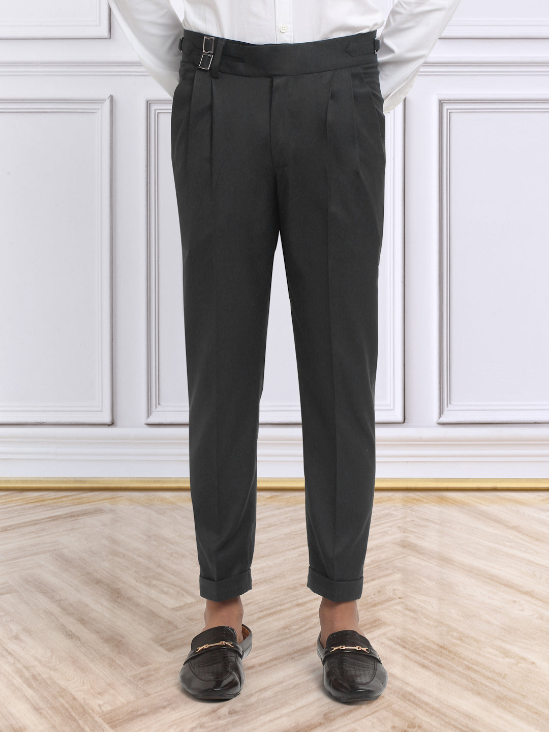 Italian Style Formal Gurkha Pant-Black