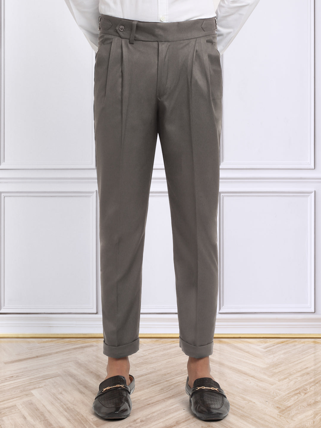 Italian Style Formal Gurkha Pant-Brown