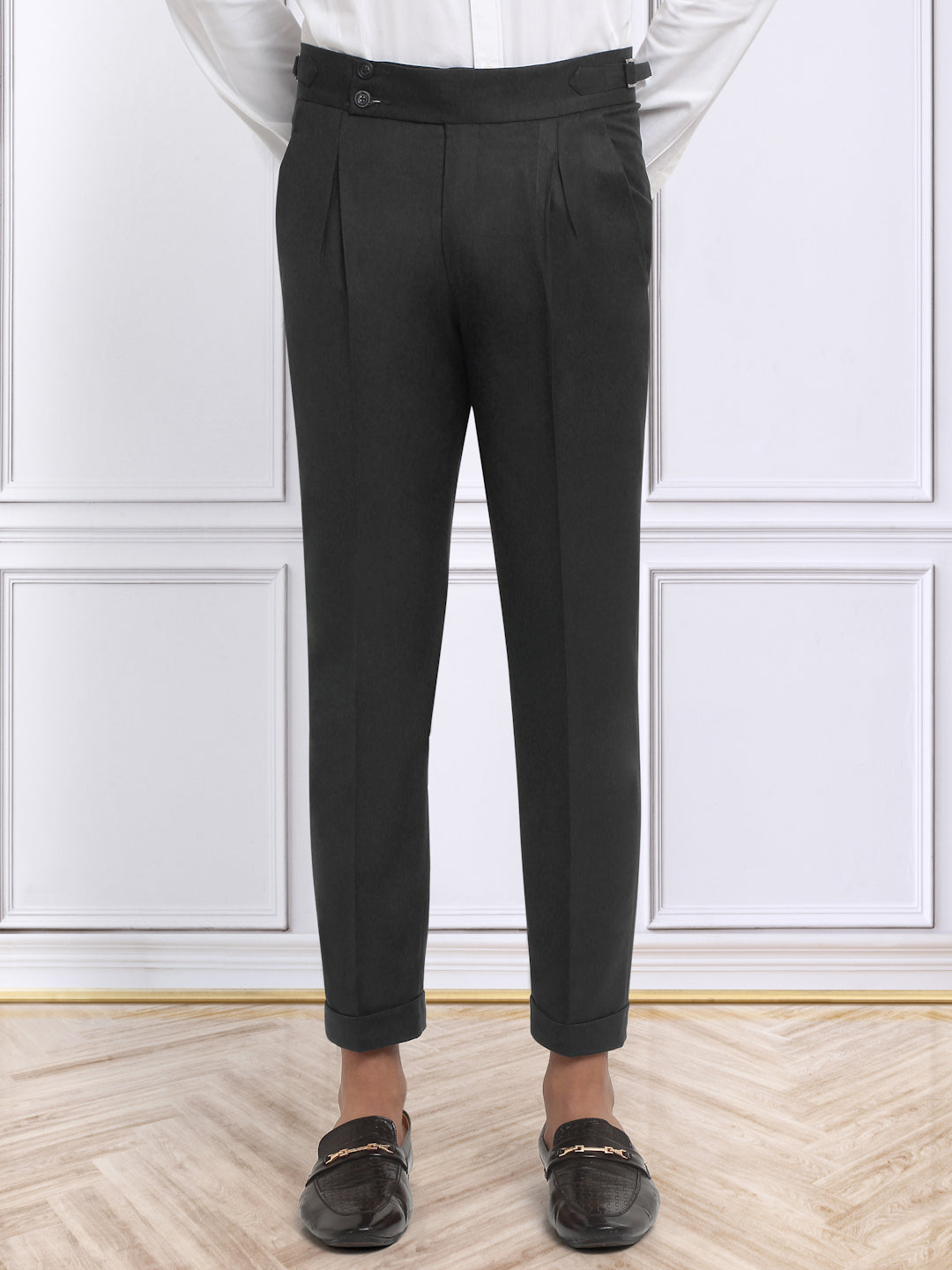 Italian Style Formal Gurkha Pant-Black