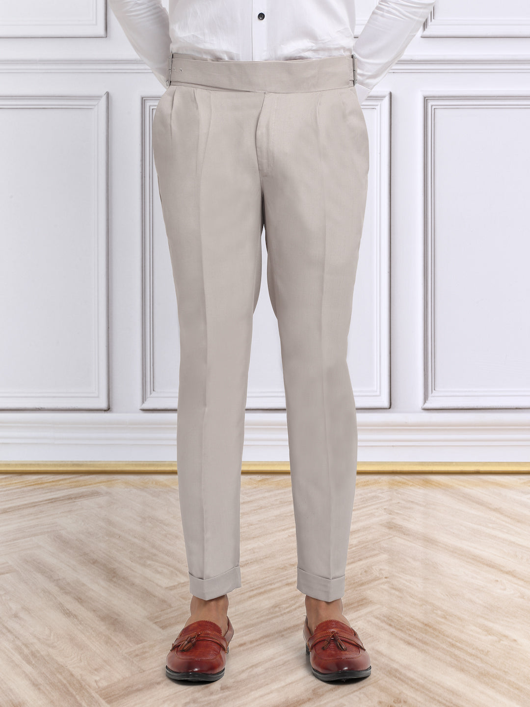 Italian Style Formal Gurkha Pant-Beige