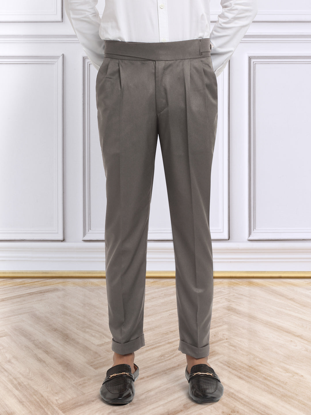 Italian Style Formal Gurkha Pant-Brown