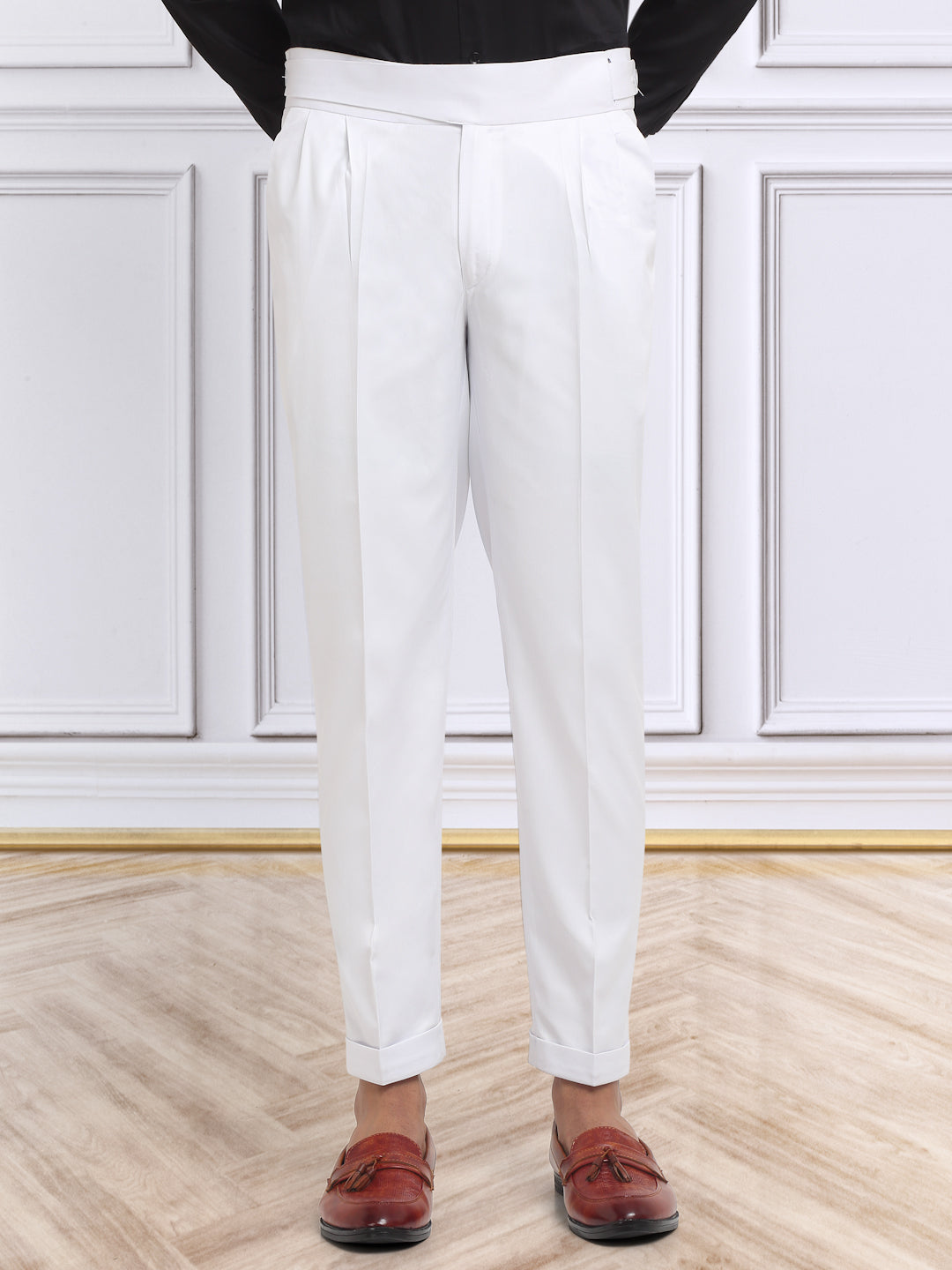 Italian Style Formal Gurkha Pant-White