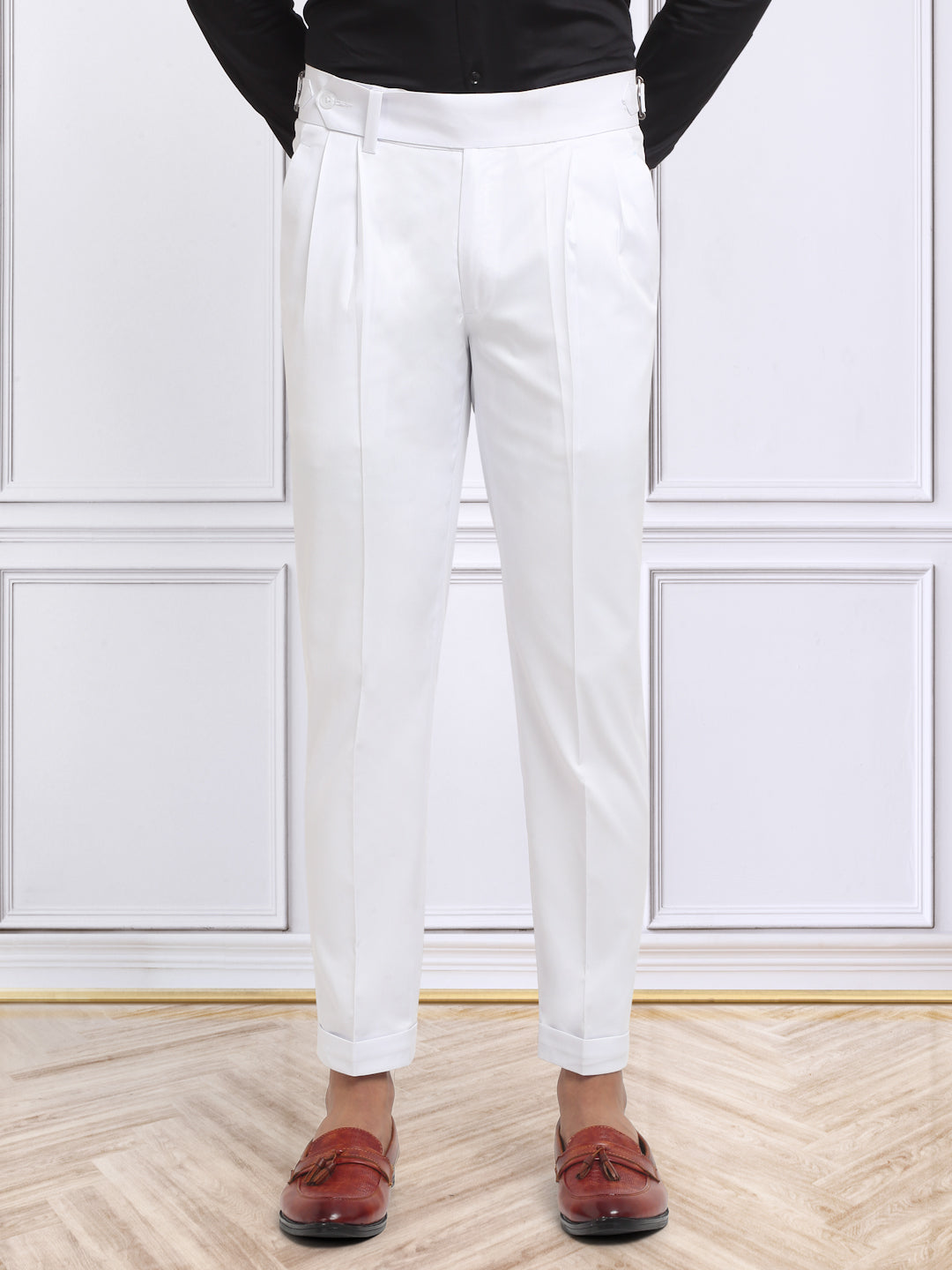 Italian Style Formal Gurkha Pant-White