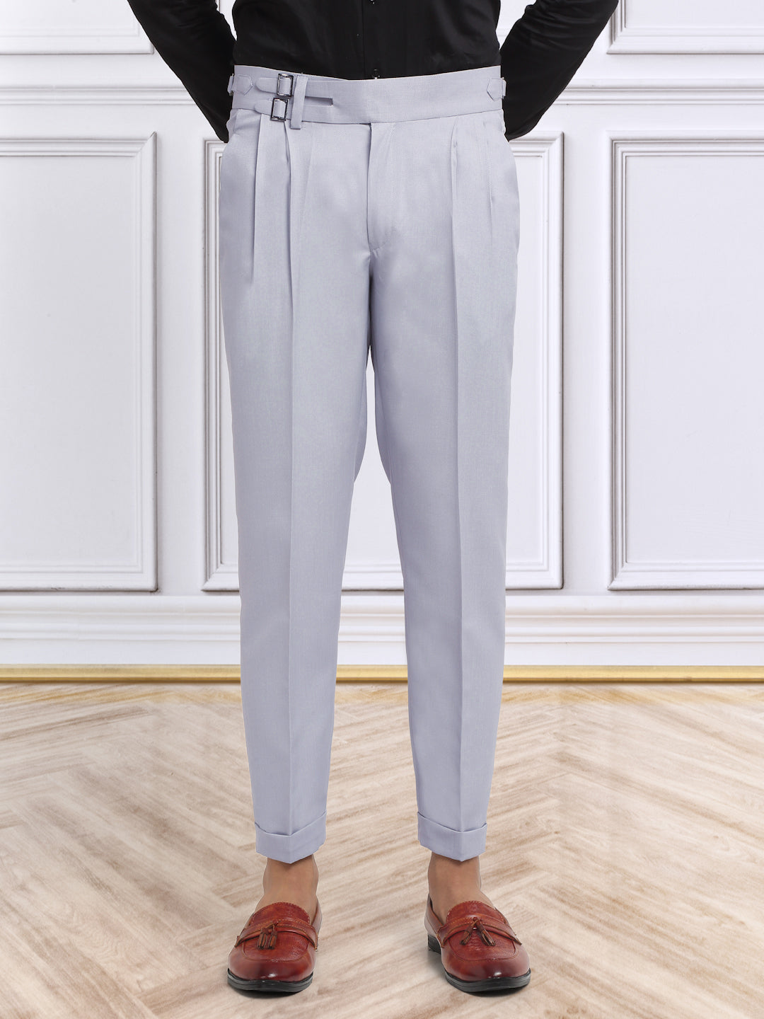 Italian Style Formal Gurkha Pant-Grey