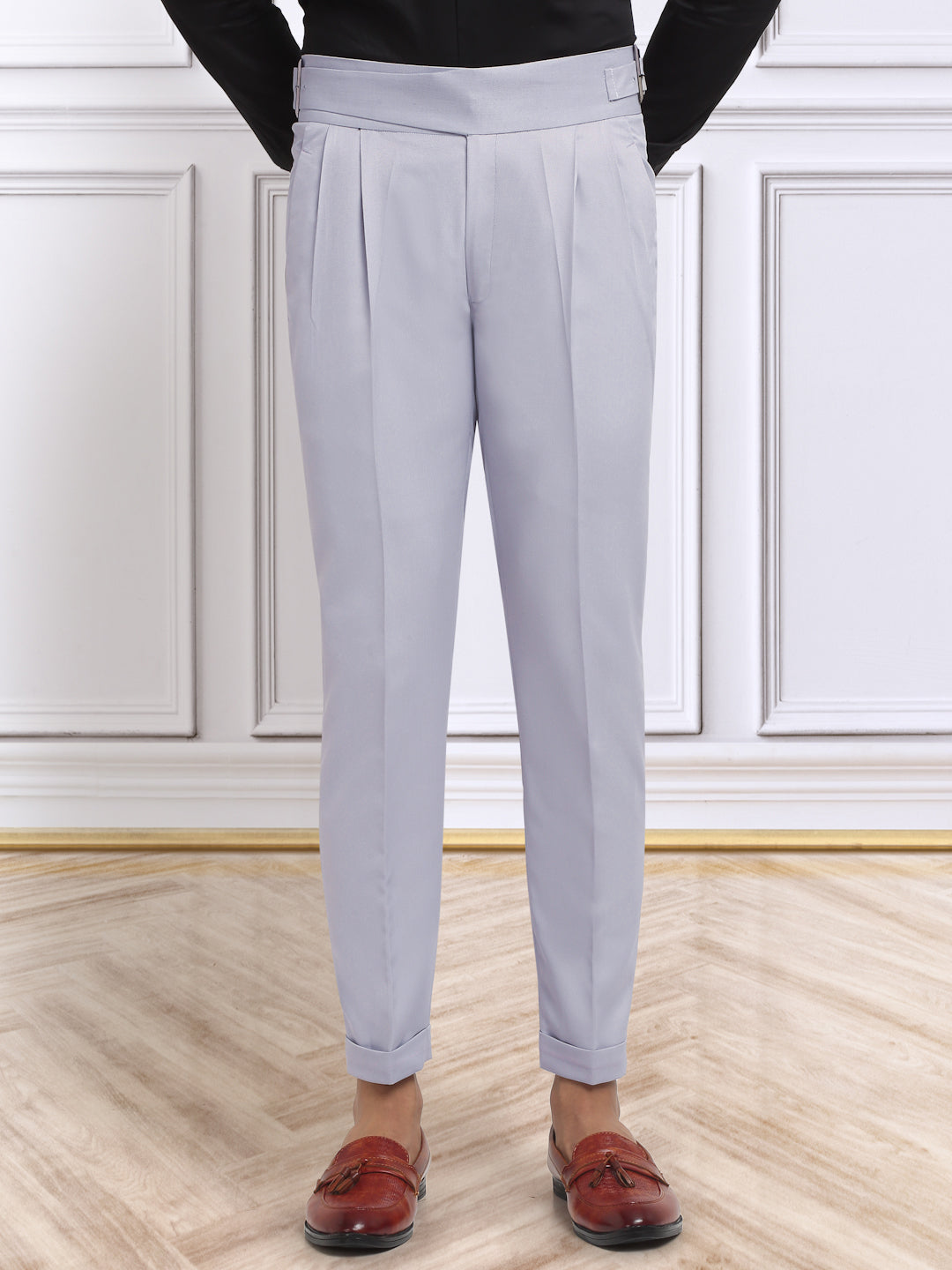 Italian Style Formal Gurkha Pant-Grey