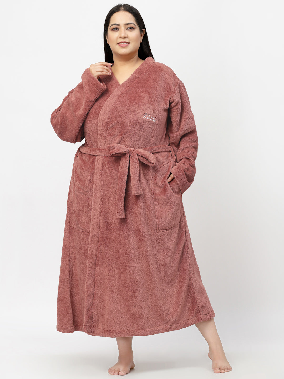 Klotthe Women Rust Solid Bath Robe With Belt – KLOTTHE®