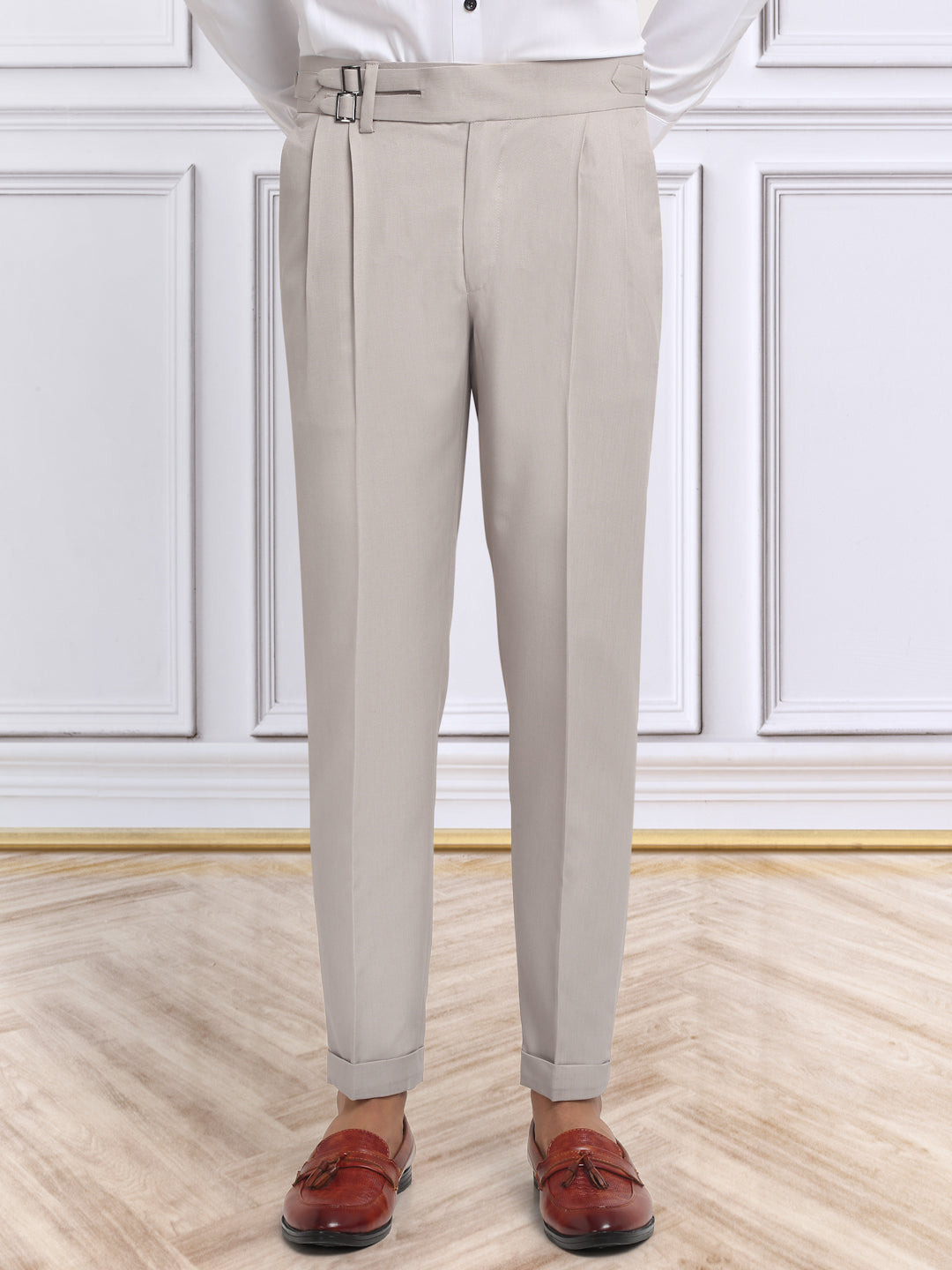 Italian Style Formal Gurkha Pant-Beige