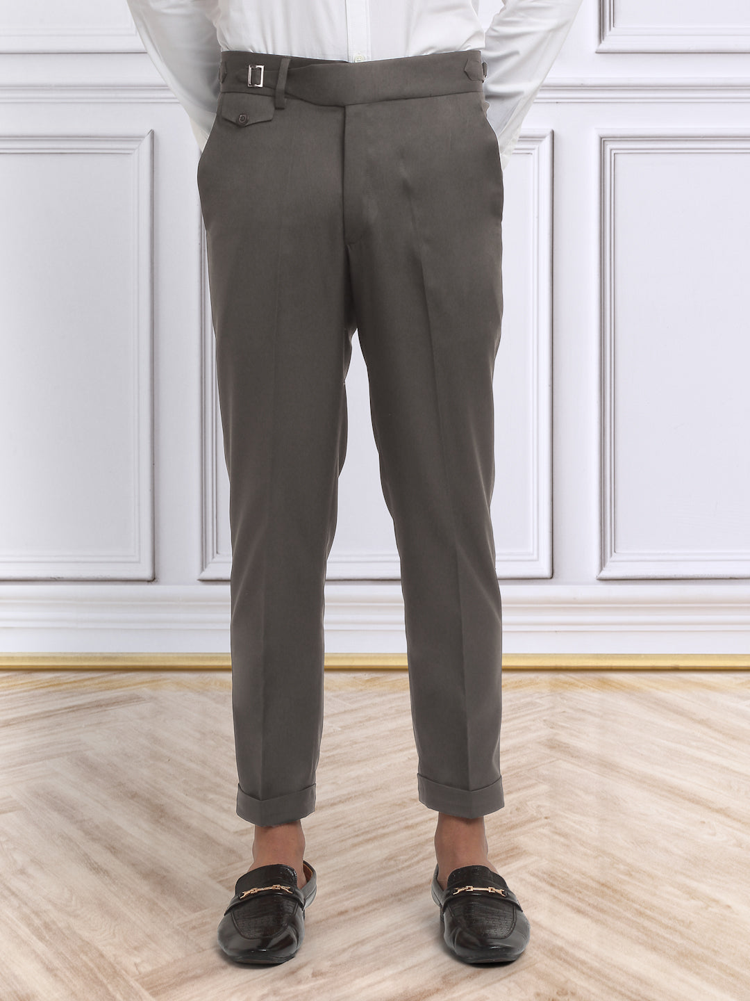 Italian Style Formal Gurkha Pant-Brown