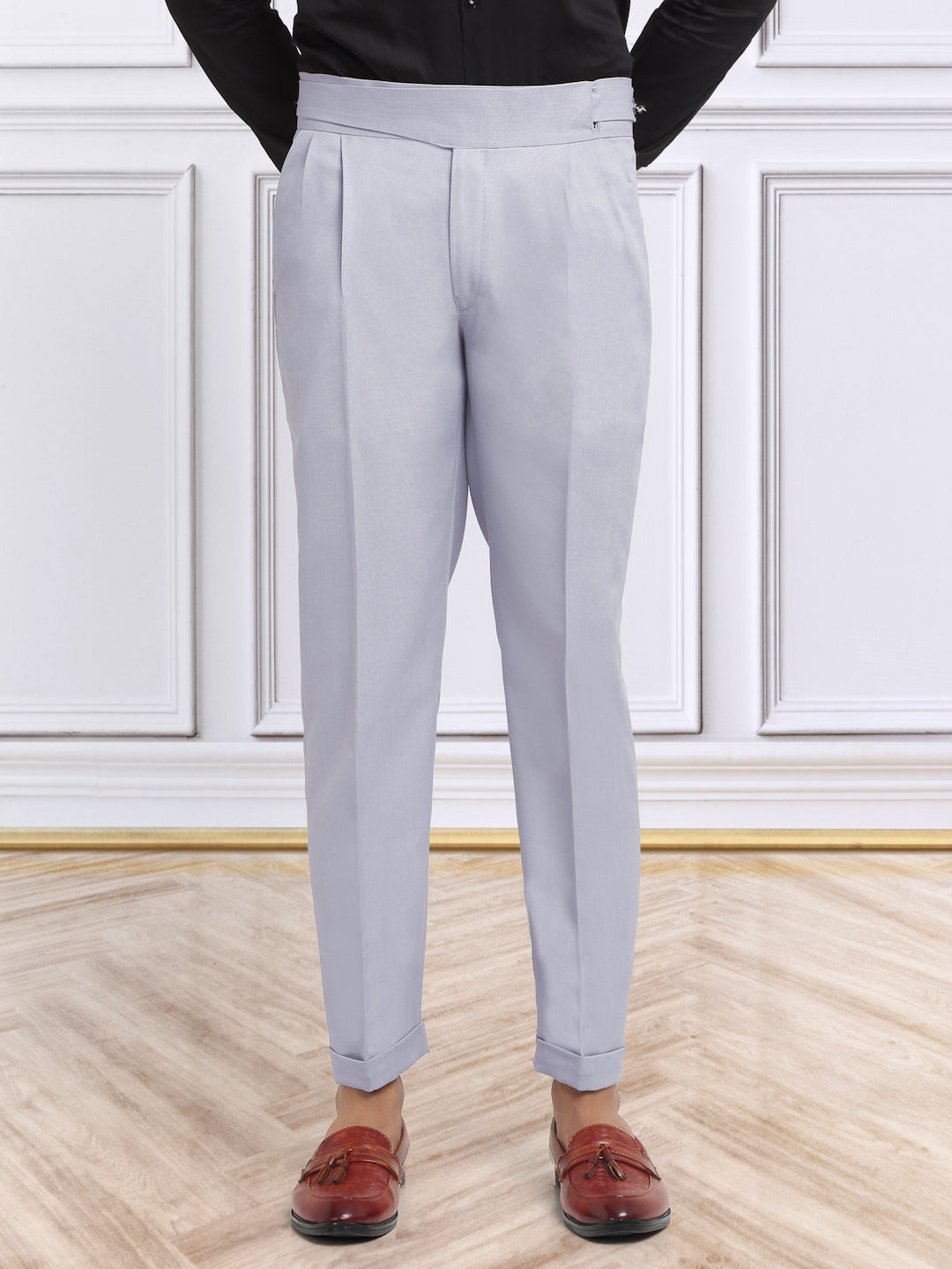 Italian Style Formal Gurkha Pant-Grey