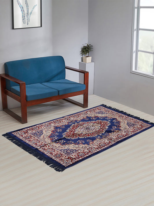 Klotthe Blue "150X80 cm" Floral Carpet