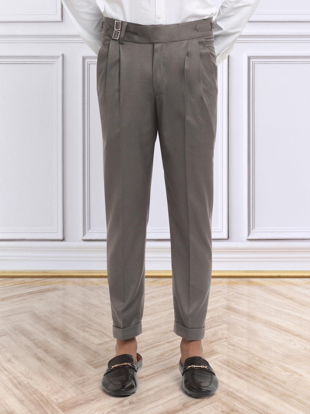 Italian Style Formal Gurkha Pant-Brown