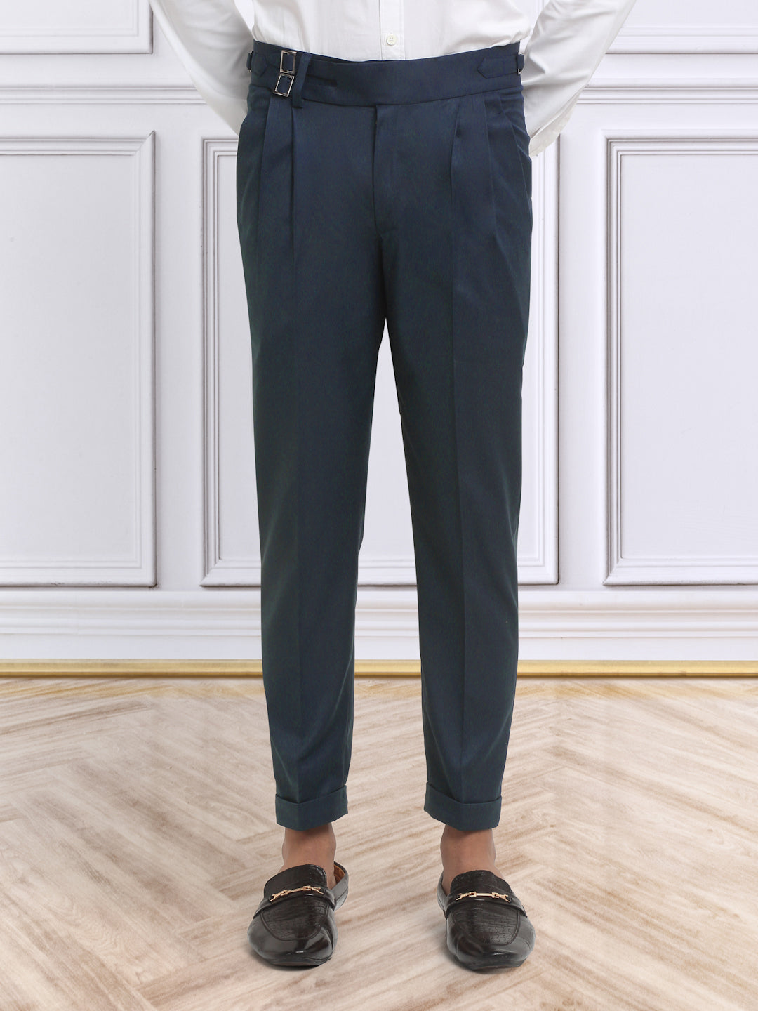 Italian Style Formal Gurkha Pant-NavyBlue