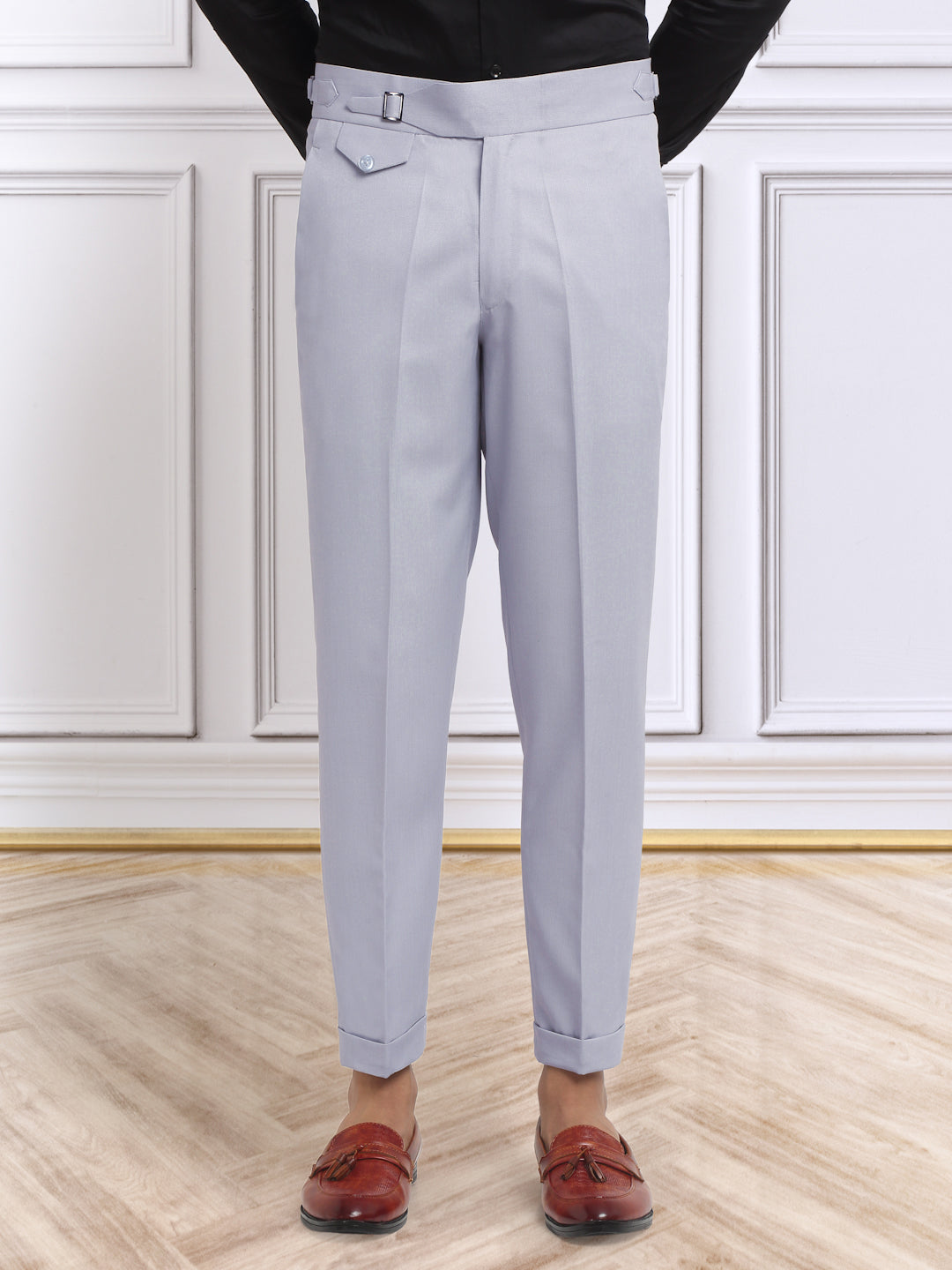 Italian Style Formal Gurkha Pant-Grey