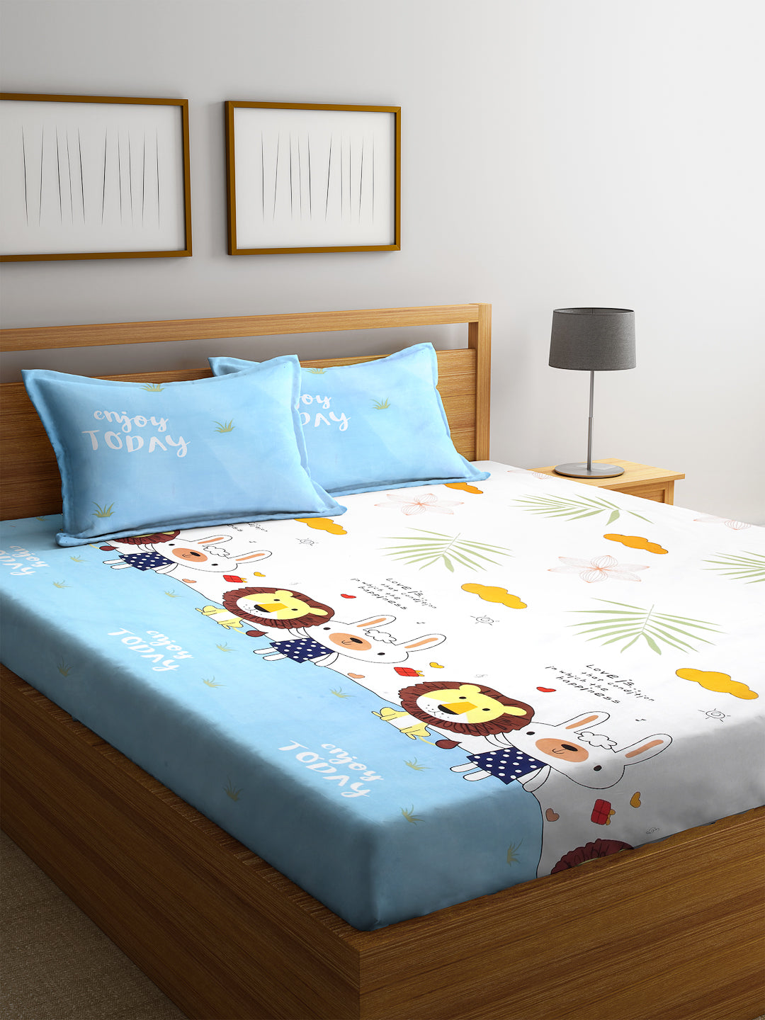 Special Kid's Edition Animal Bed Sheet Set with Two Pillow Covers by KLOTTHE®