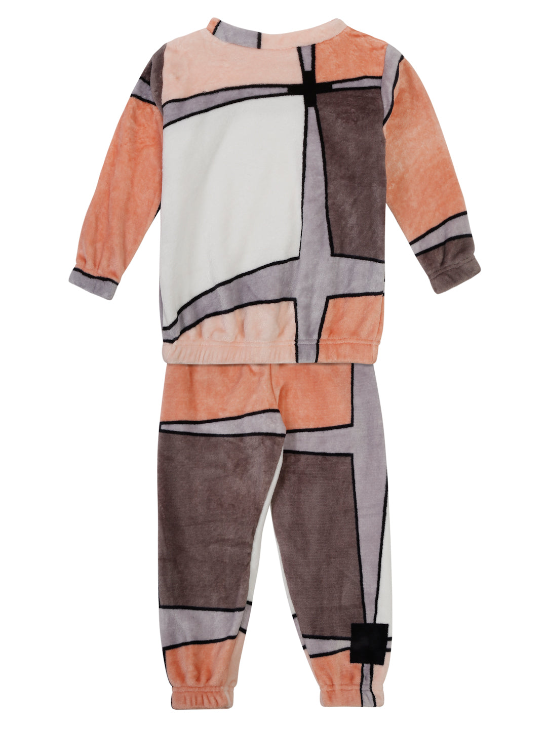 Klotthe Unisex Kids Multi Geometric Wool Blend Night Suit