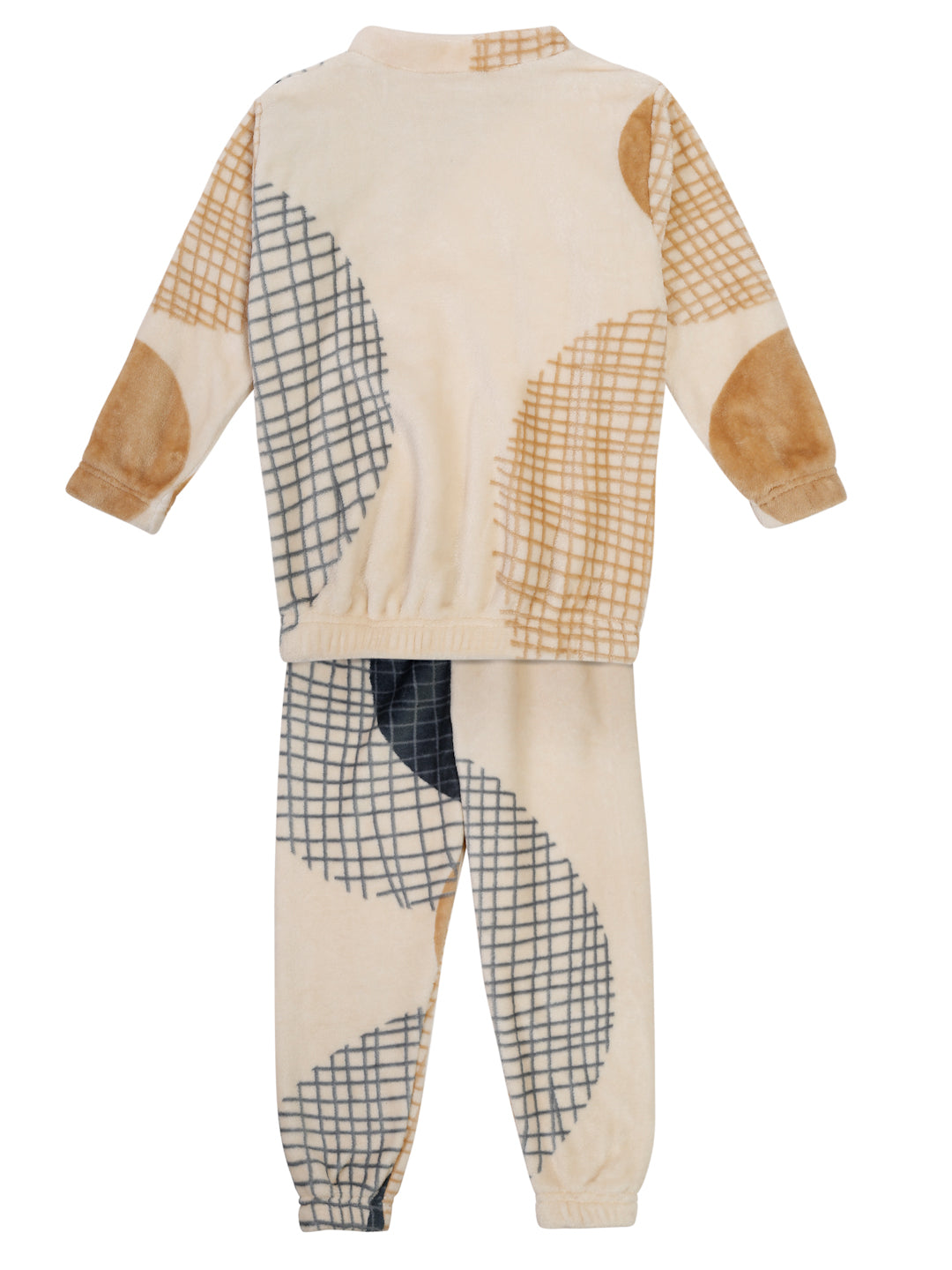 Klotthe Unisex Kids Multi Geometric Wool Blend Night Suit