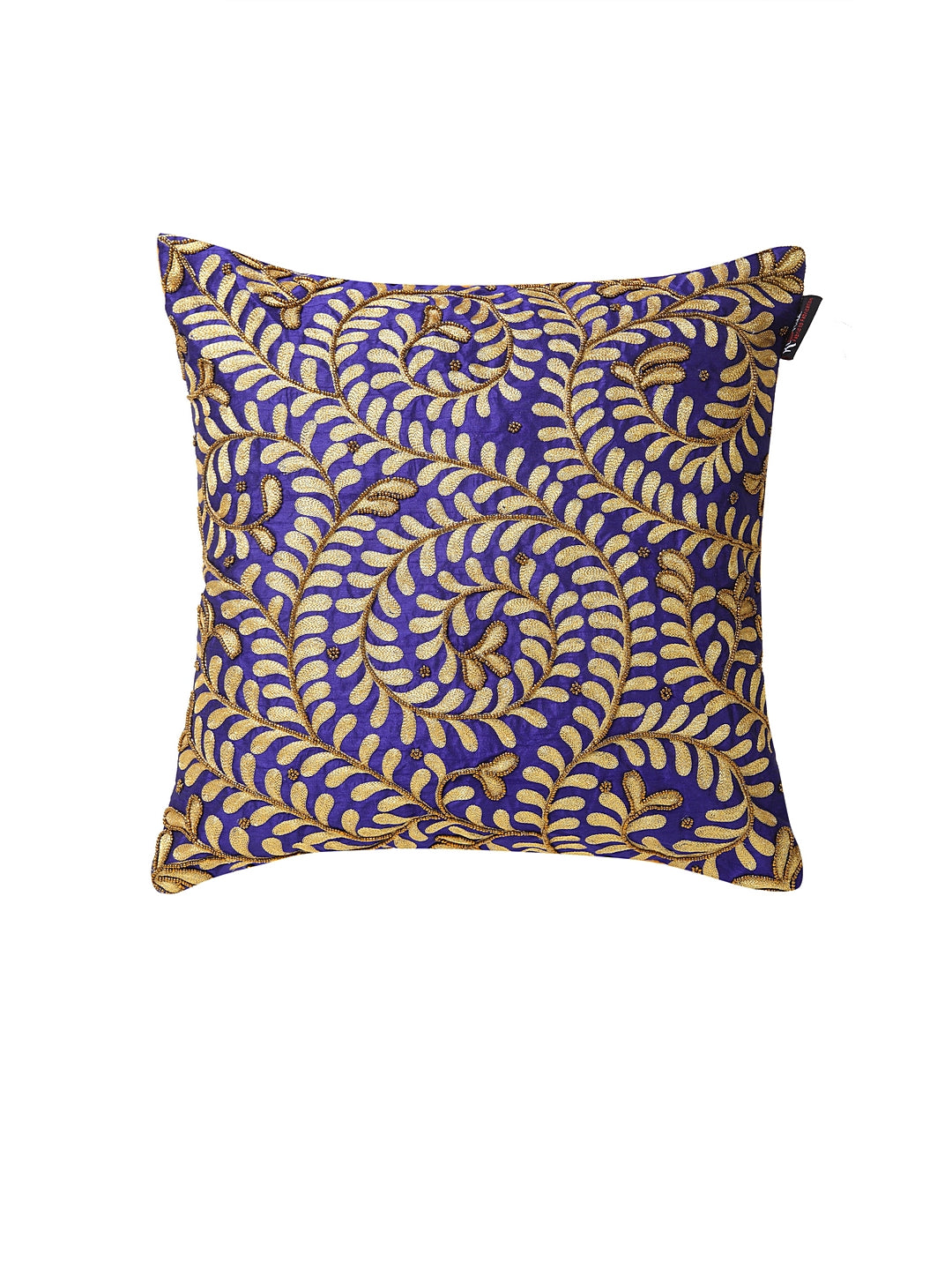 KLOTTHE Set of Two RoyalBlue Poly Cotton Cushion Covers With  Microfibre Fillers (40X40 cm)