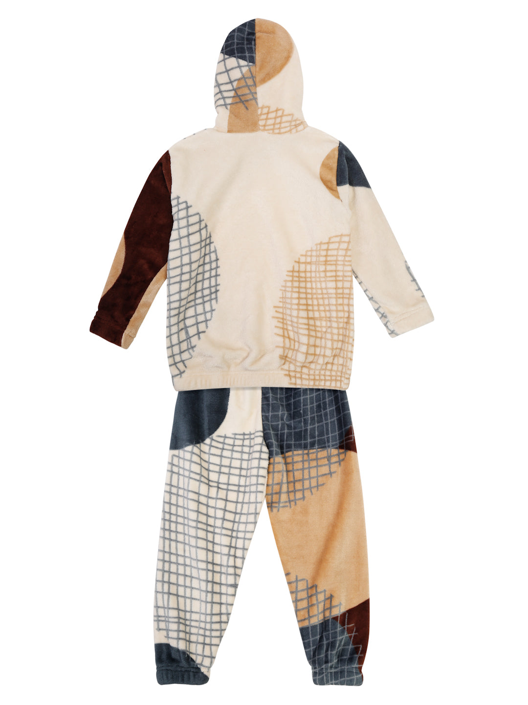 Klotthe Unisex Kids Multi Geometric Wool Blend Night Suit