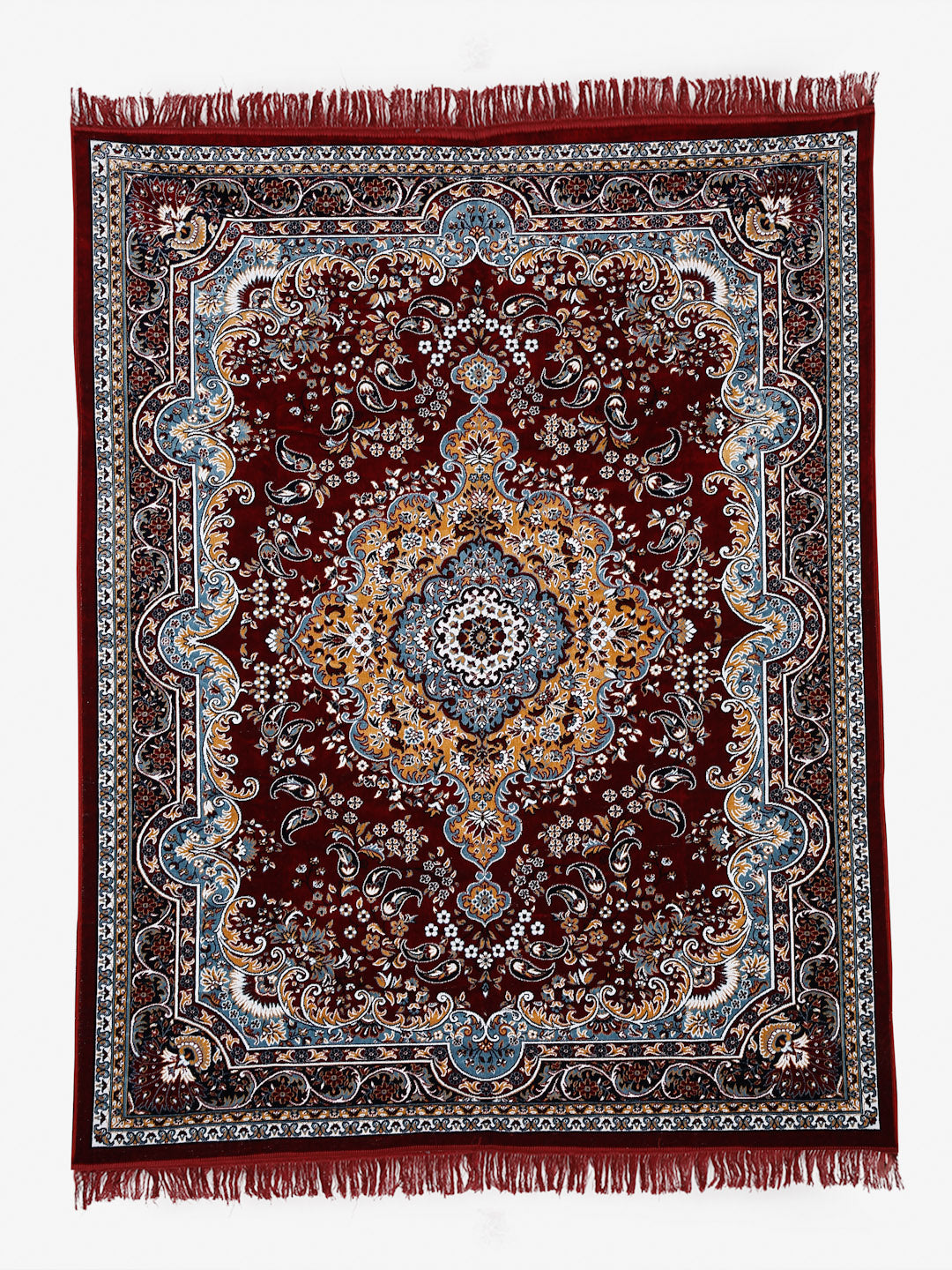 Klotthe Maroon "250X200 cm" Floral Carpet