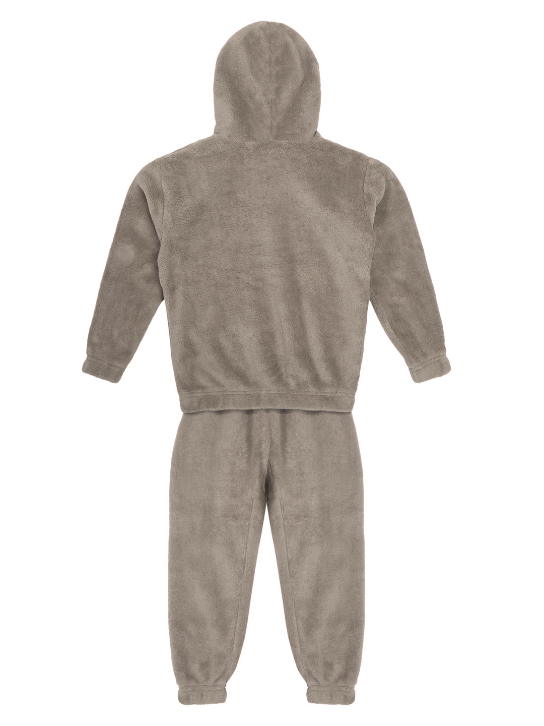 Klotthe Unisex Kids Brown Solid Wool Blend Night Suit