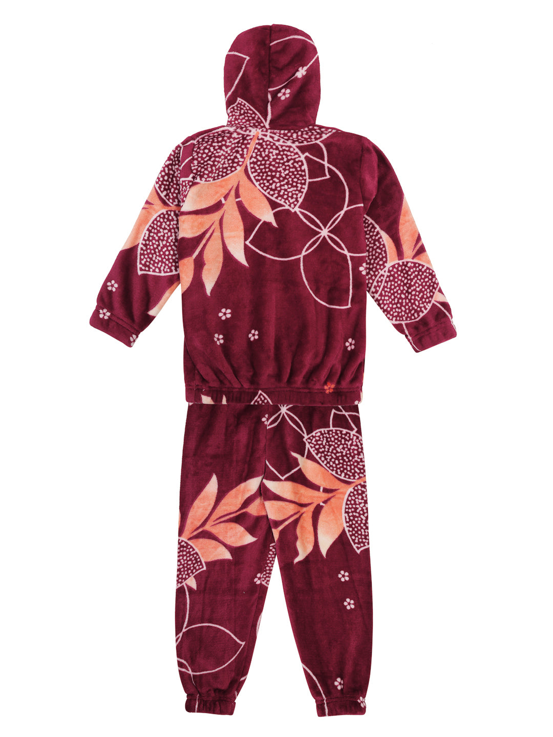 Klotthe Unisex Kids Multi Floral Wool Blend Night Suit