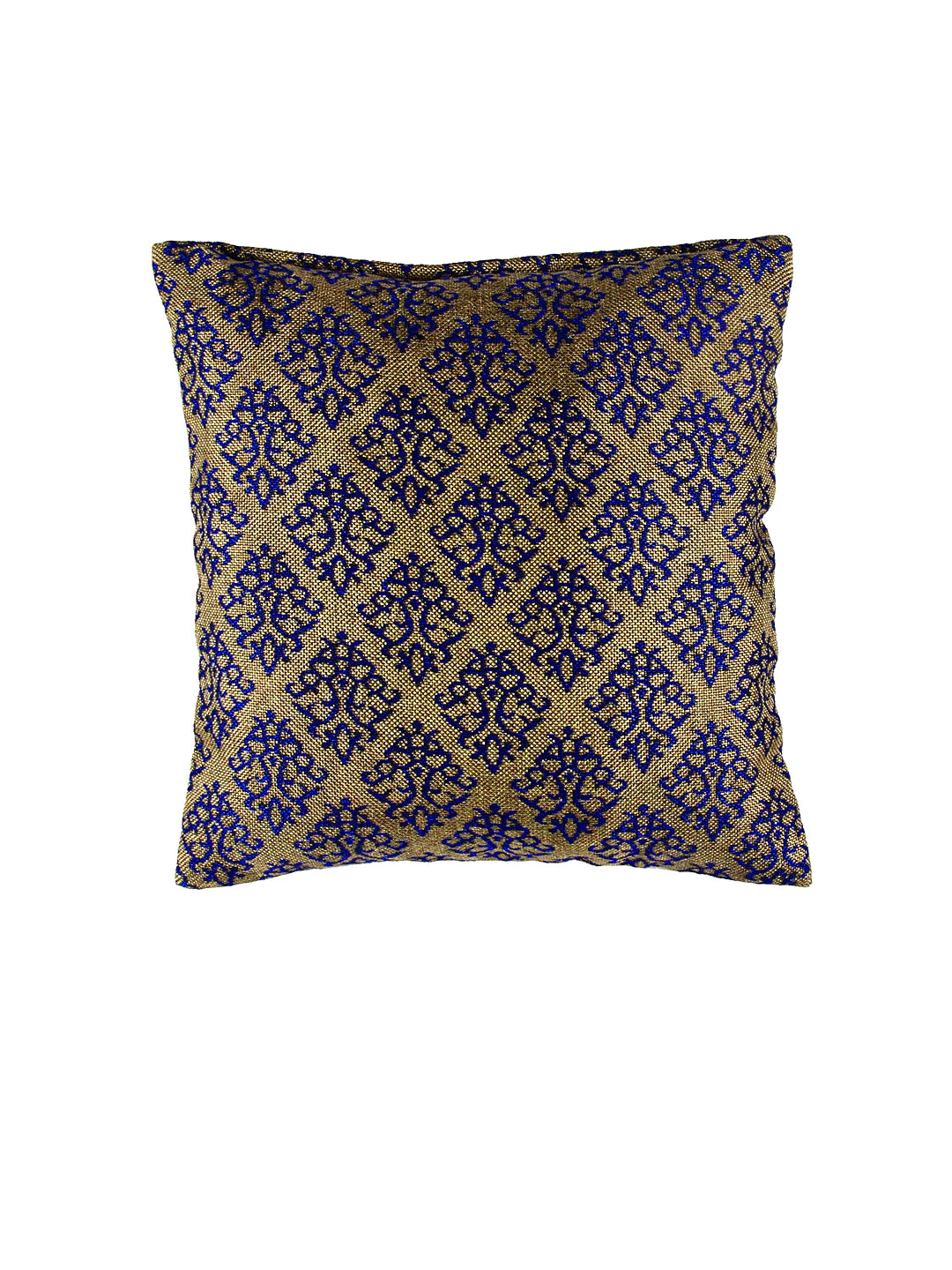 KLOTTHE Set of 5 Gold Polycotton Geometric Cushion Covers (40X40 cm)