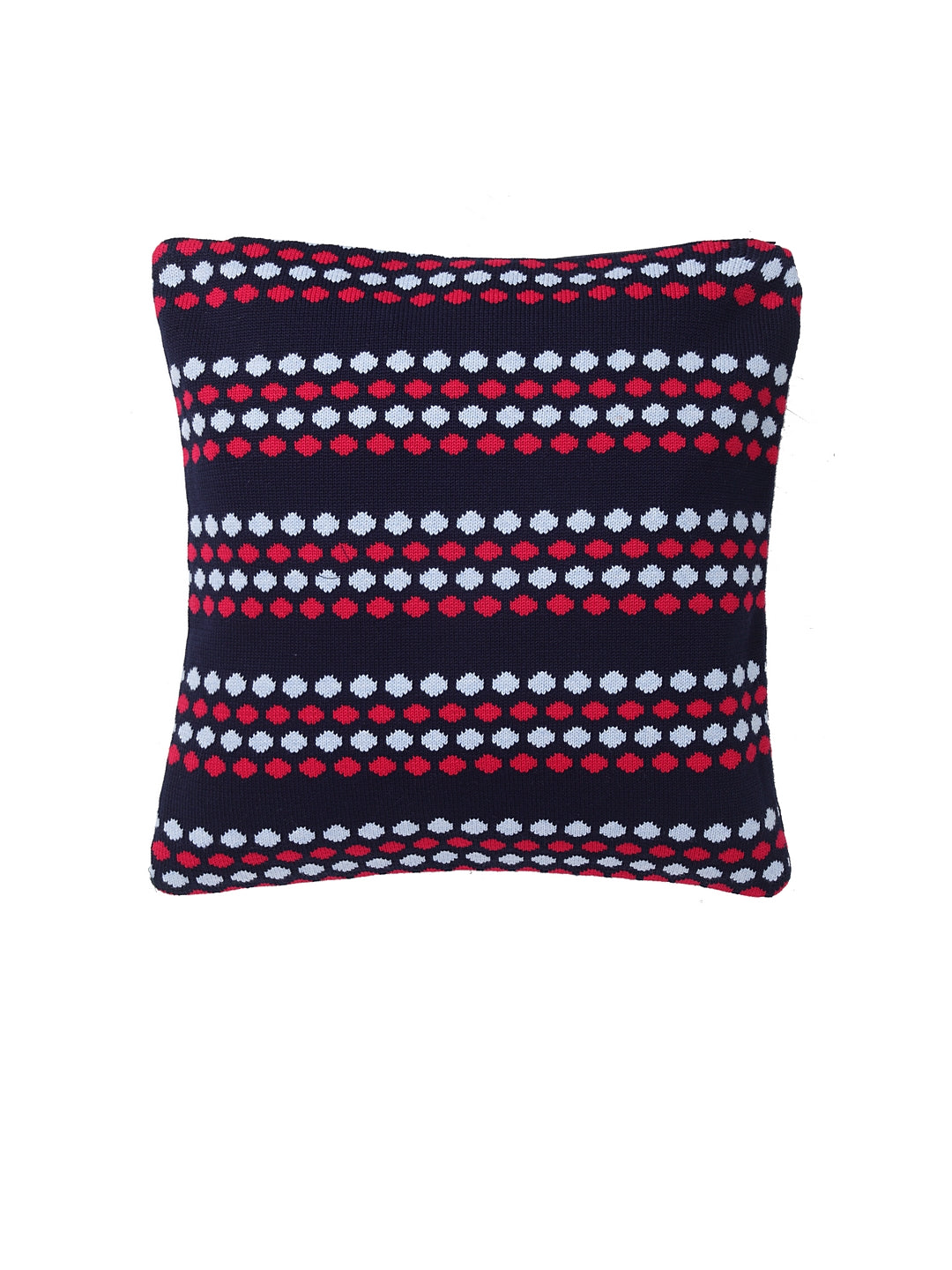 KLOTTHE Set of Two Multi Wool Self Design Cushion Covers