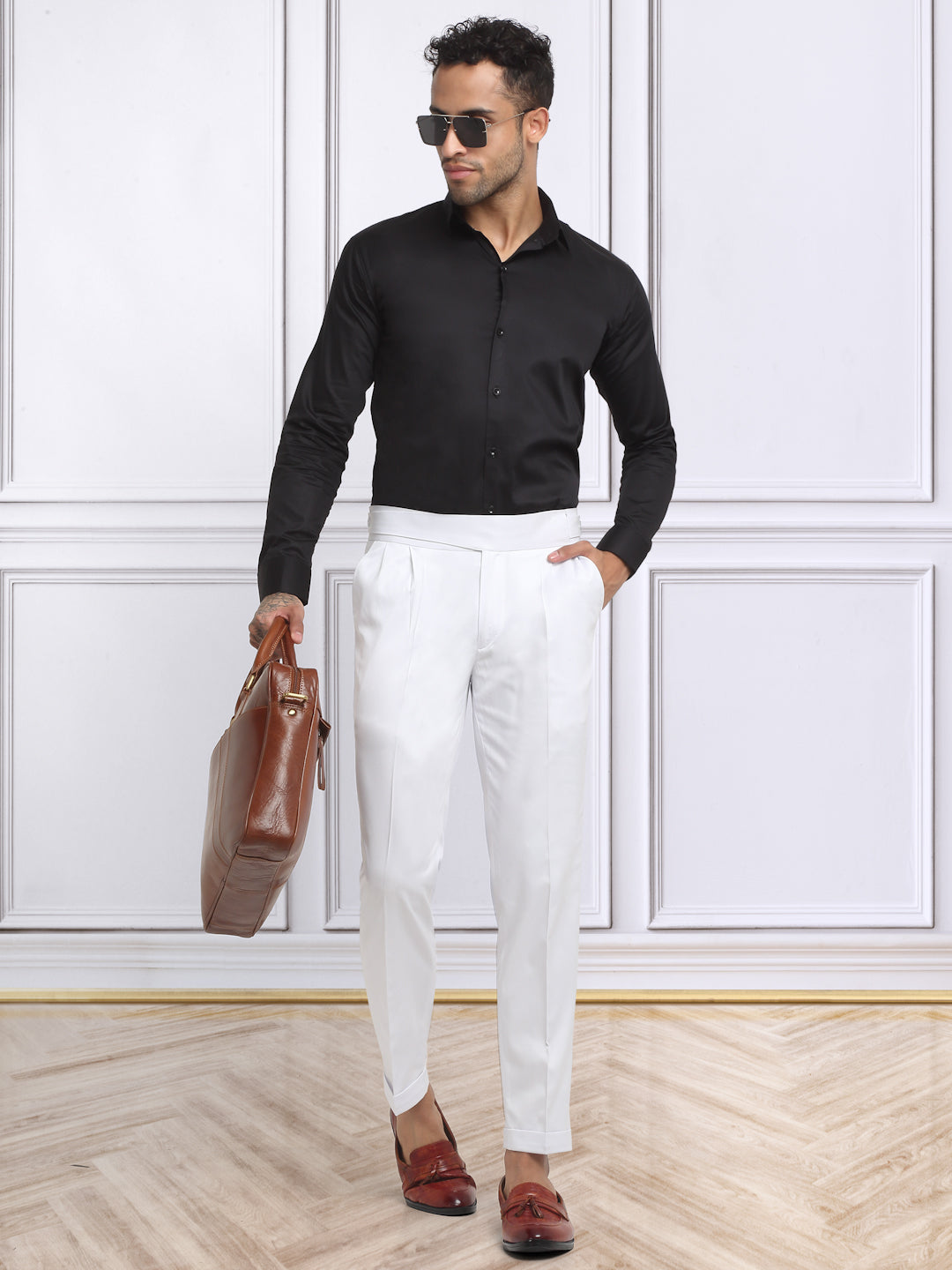 Italian Style Formal Gurkha Pant-White