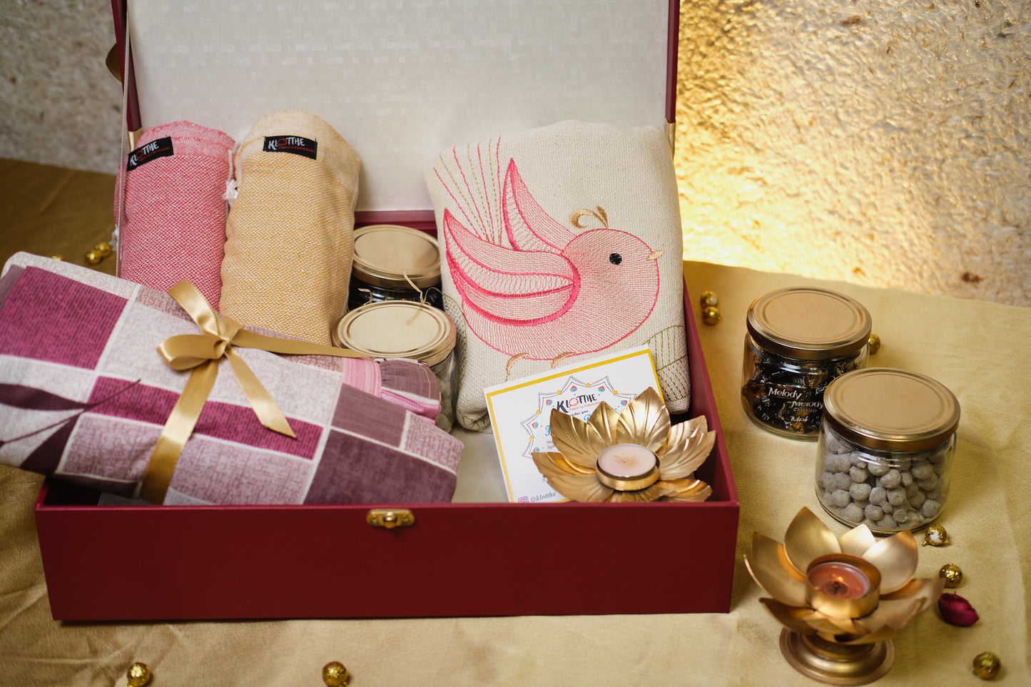 Maroon Diwali Gift Hamper By Klotthe®