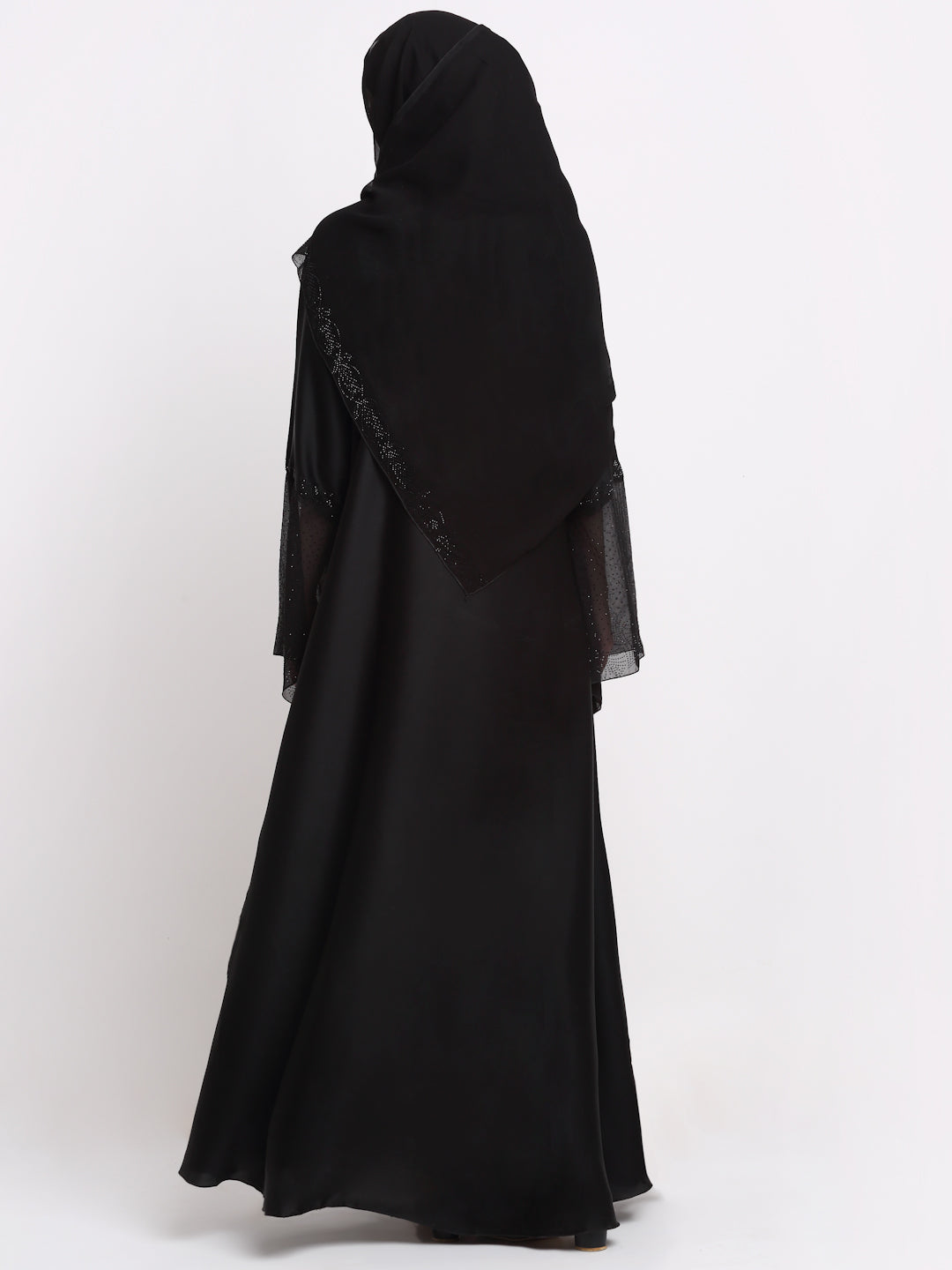 Klotthe Women Black Solid Burqa With Scarf