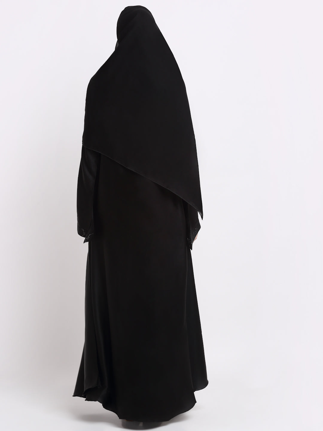 Klotthe Women Black Solid Burqa With Scarf