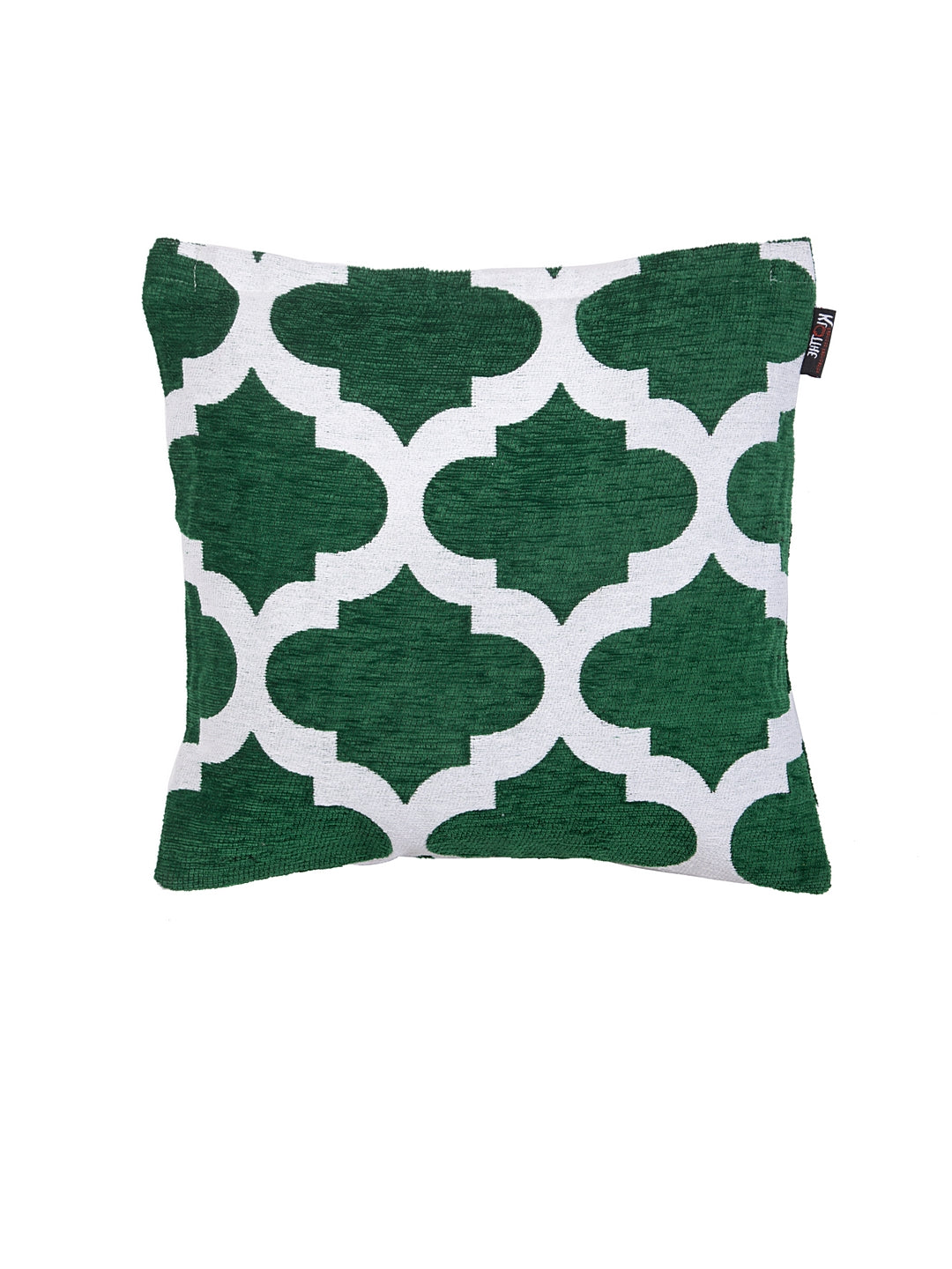 KLOTTHE Set of Five Green Poly Cotton Cushion Covers With Microfibre Fillers (40X40 cm)